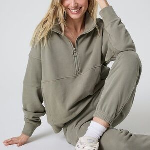 Vuori Metal (Sage Green) Sedona Rib Half Zip Pullover
